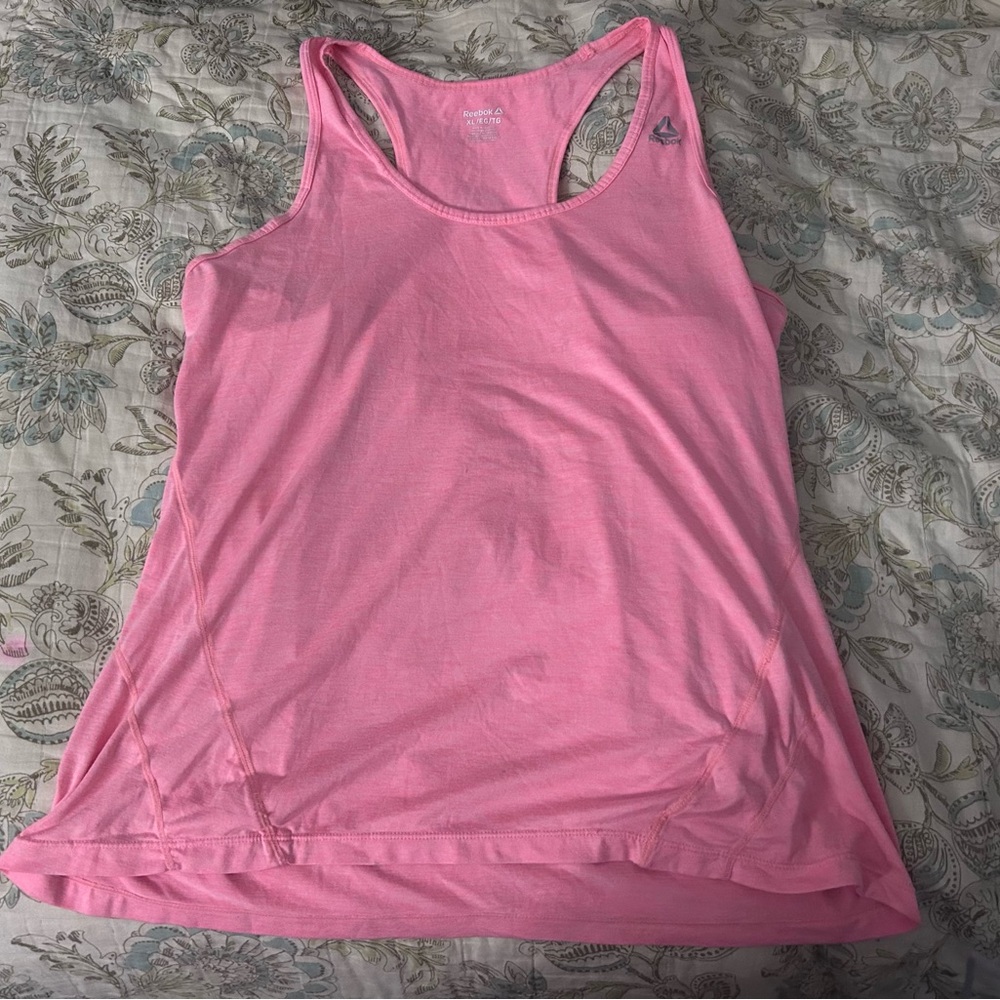 Reebok Pink Racerback Tank Top